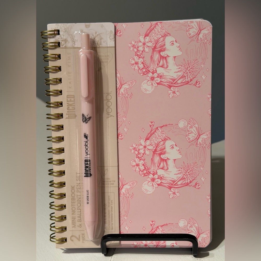 Yoobi Pink Wicked Glinda Notebook and Pen Set